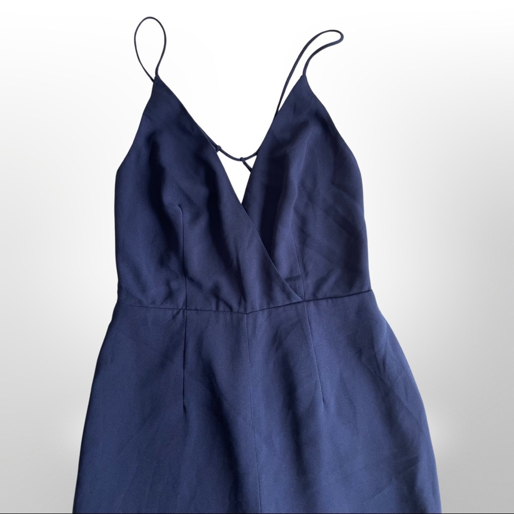 FINDERS KEEPERS JUMPSUIT size small navy strappy open back - Picture 4 of 10
